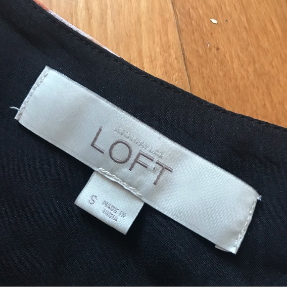 Ann Taylor Loft Wild Orchid Mixed Floral One Shoulder Dress - Picture 7 of 8